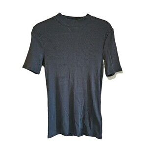 Women's Short Sleeve Ribbed lightweight tshirt-Size L-Cotton Blend-made in Peru